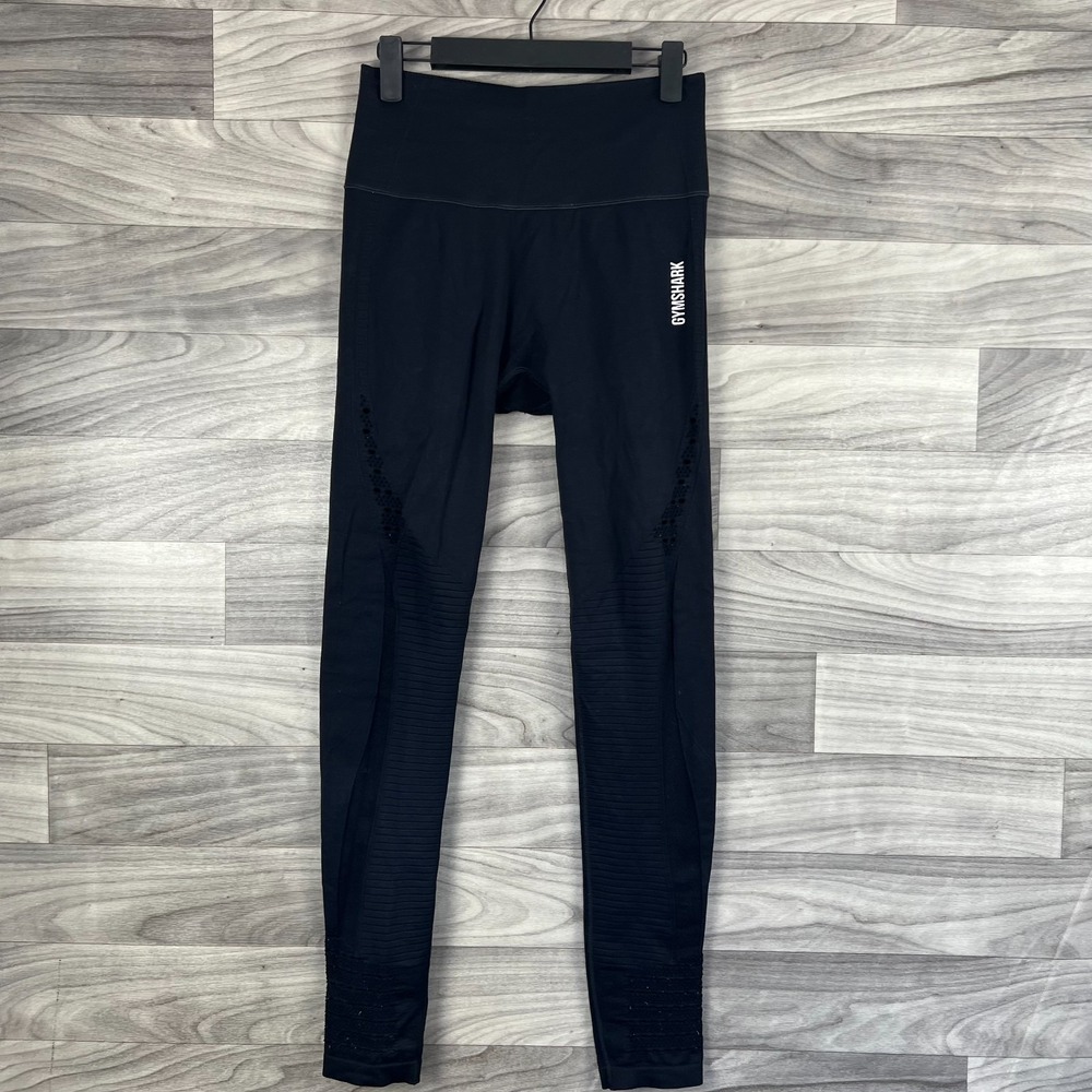 Gymshark Leggings Women's Black Athleisure Gym Workout Pull-On Cut Out Lounge